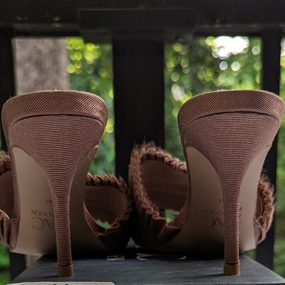ZAC by ZAC POSEN Venecia Slip On Stiletto Mule Sandals in Cappuccino Size 6M New - Picture 7 of 9